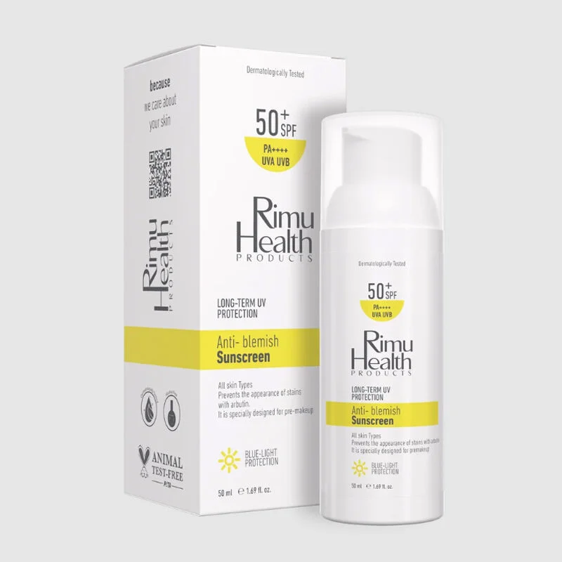 Rimu Health Anti-Akne Aufhellende Sonnencreme SPF 50+ 50ml