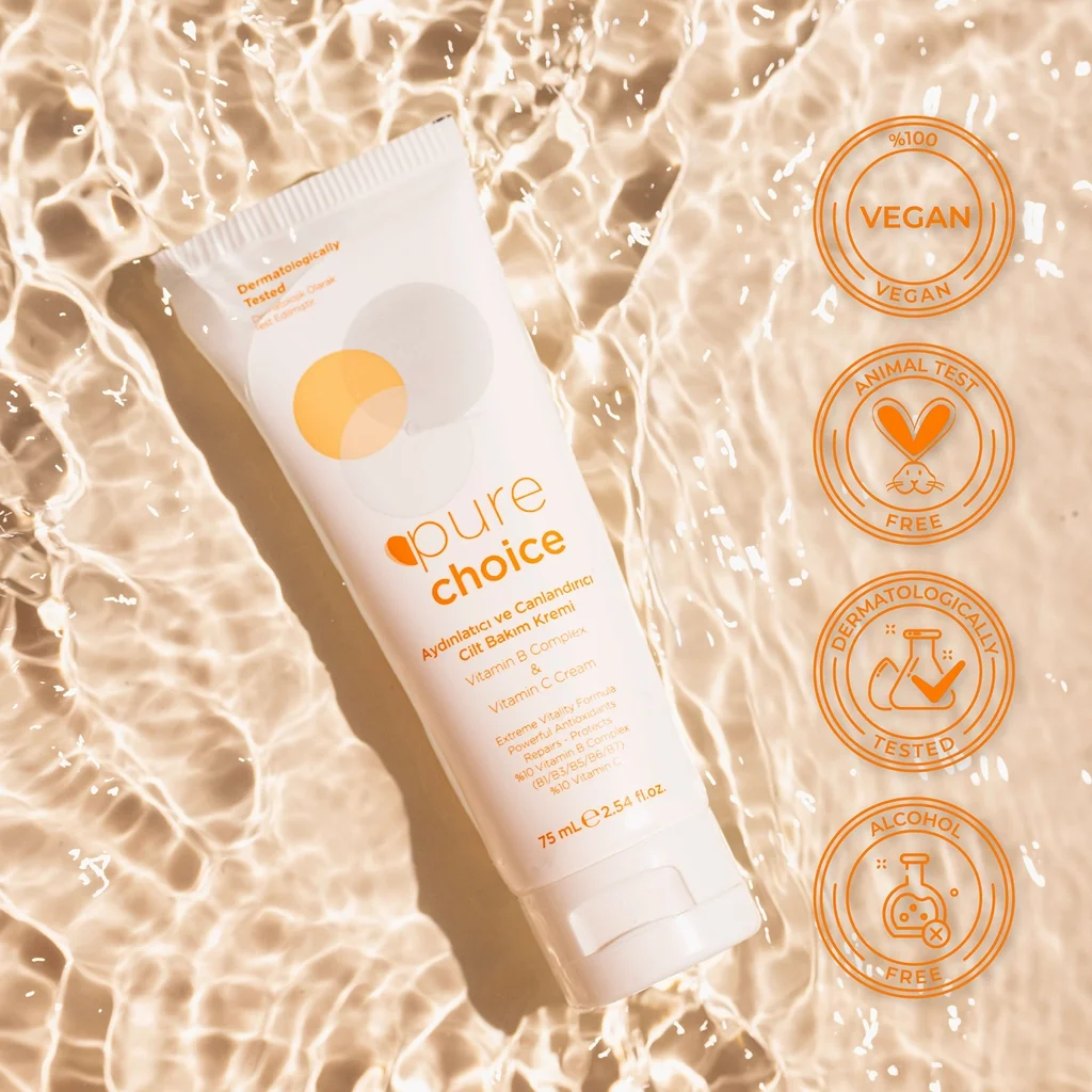 Pure Choice كريم العناية بالبشرة بفيتامين سي وفيتامين ب من بيور تشويس، 75 مل