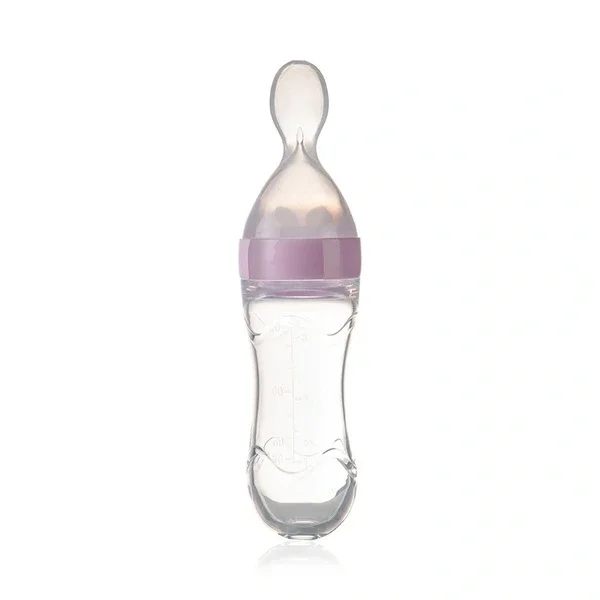 Babyjem Squeeze Spoon Pink - One-Handed Feeding, BPA-Free