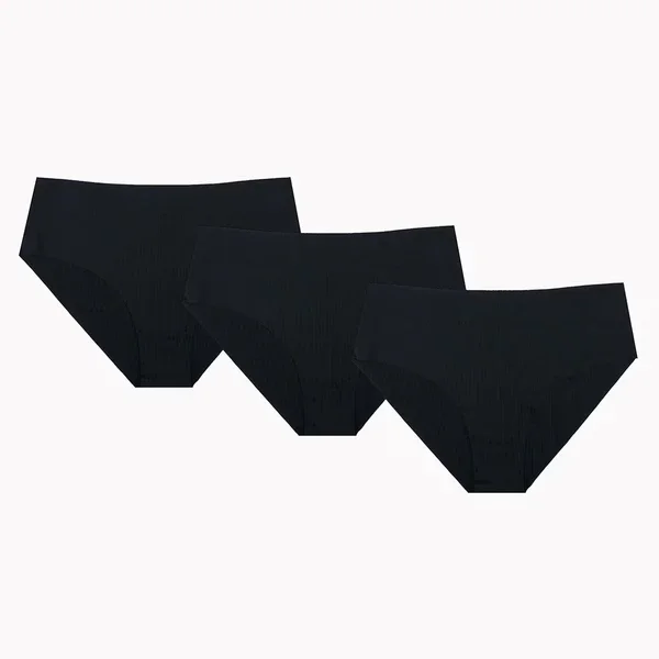 NBB 3-Pack Laser Cut High Waist Panties Xl Black