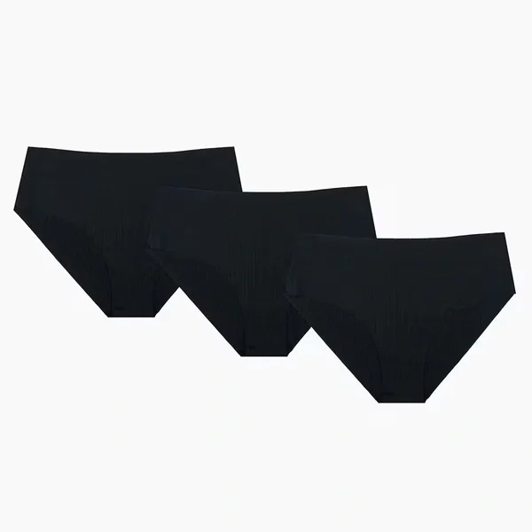 Nbb Laser Cut Panties Black S 3-Pack 330