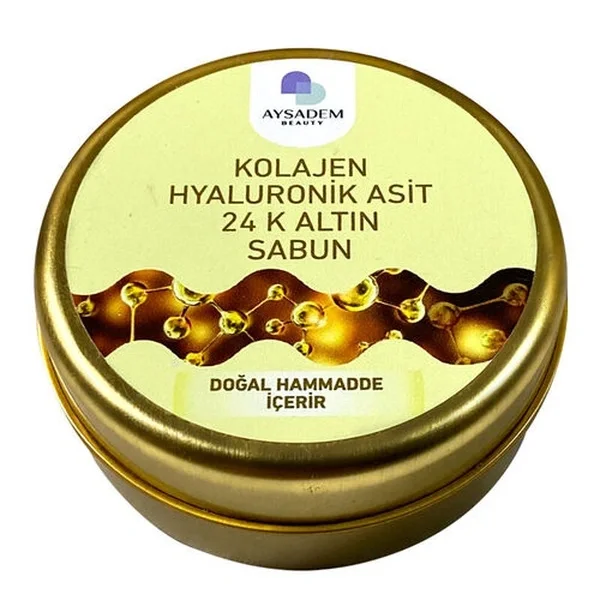 Aysadem Collagen Hyaluronic Acid 24 k Gold Soap 100 gr