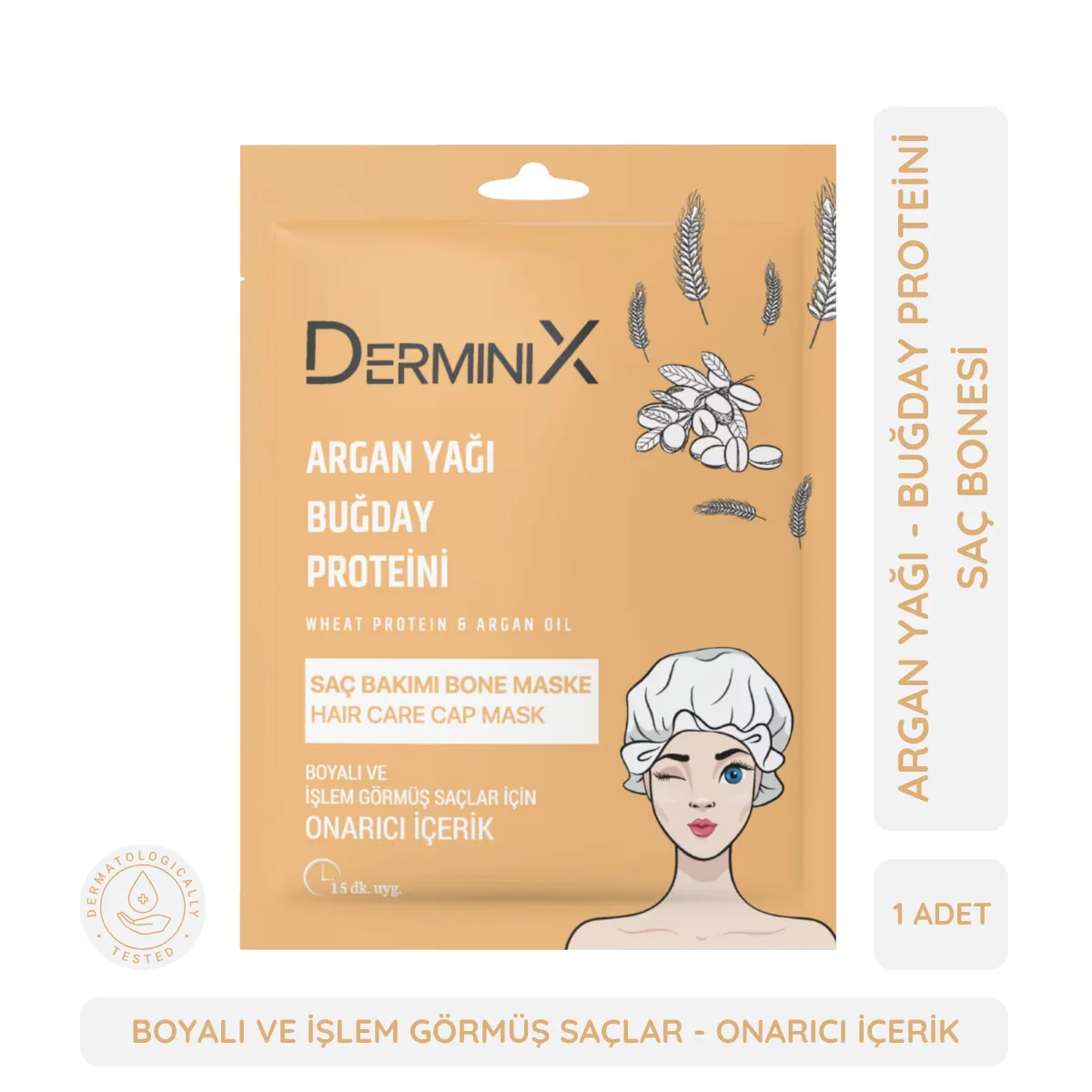 Derminix Hair Care Mask Argan And Wheat Protein 50 g