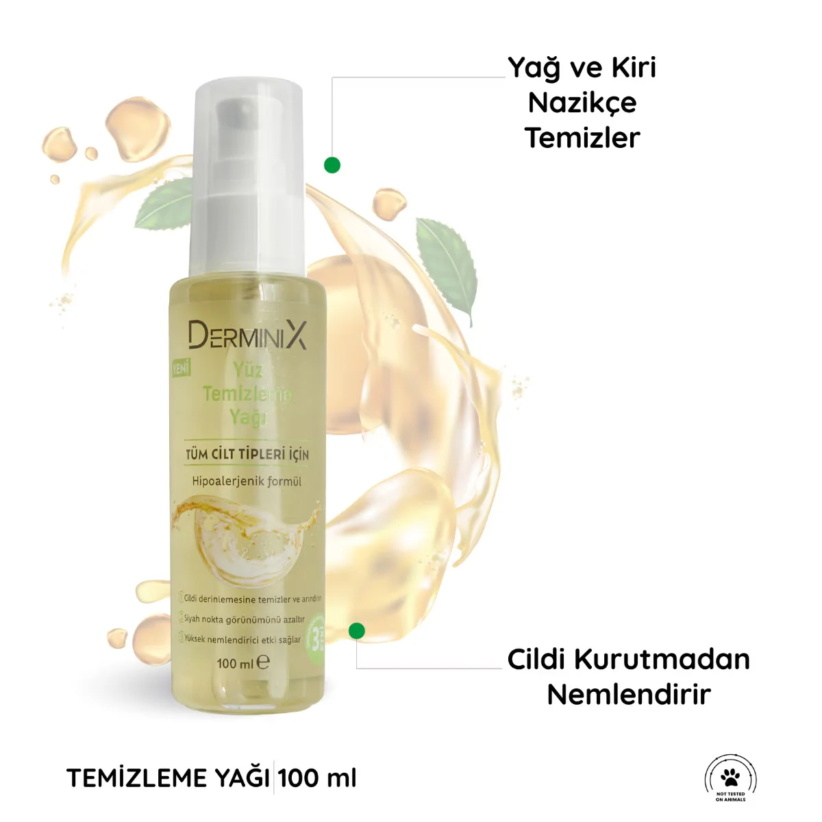 Derminix زيت ديرمينيكس لتنظيف الوجه 100 مل