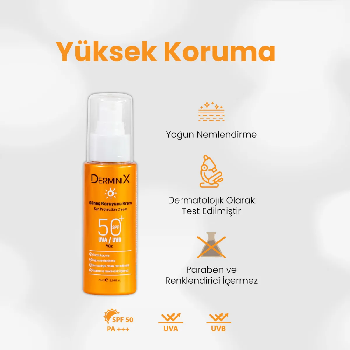 Солнцезащитный спрей для лица Derminix SPF 50+ 75 мл