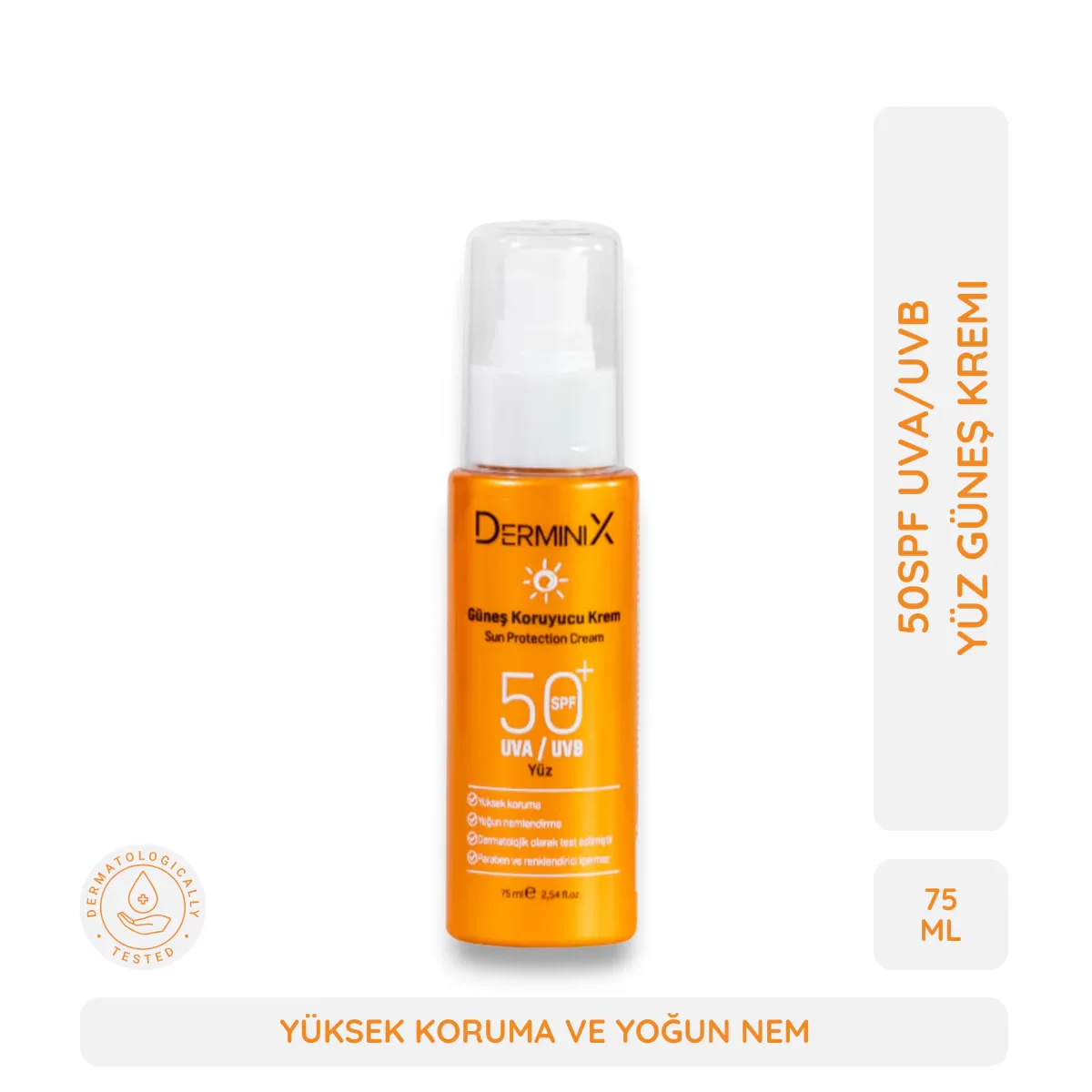 Derminix Face Sunscreen Spray Cream Spf50+ 75 ml