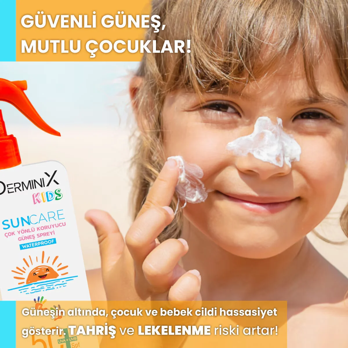 Derminix Kids Sonnencreme SPF 50 mit Aloe &amp; Sheabutter 200ml