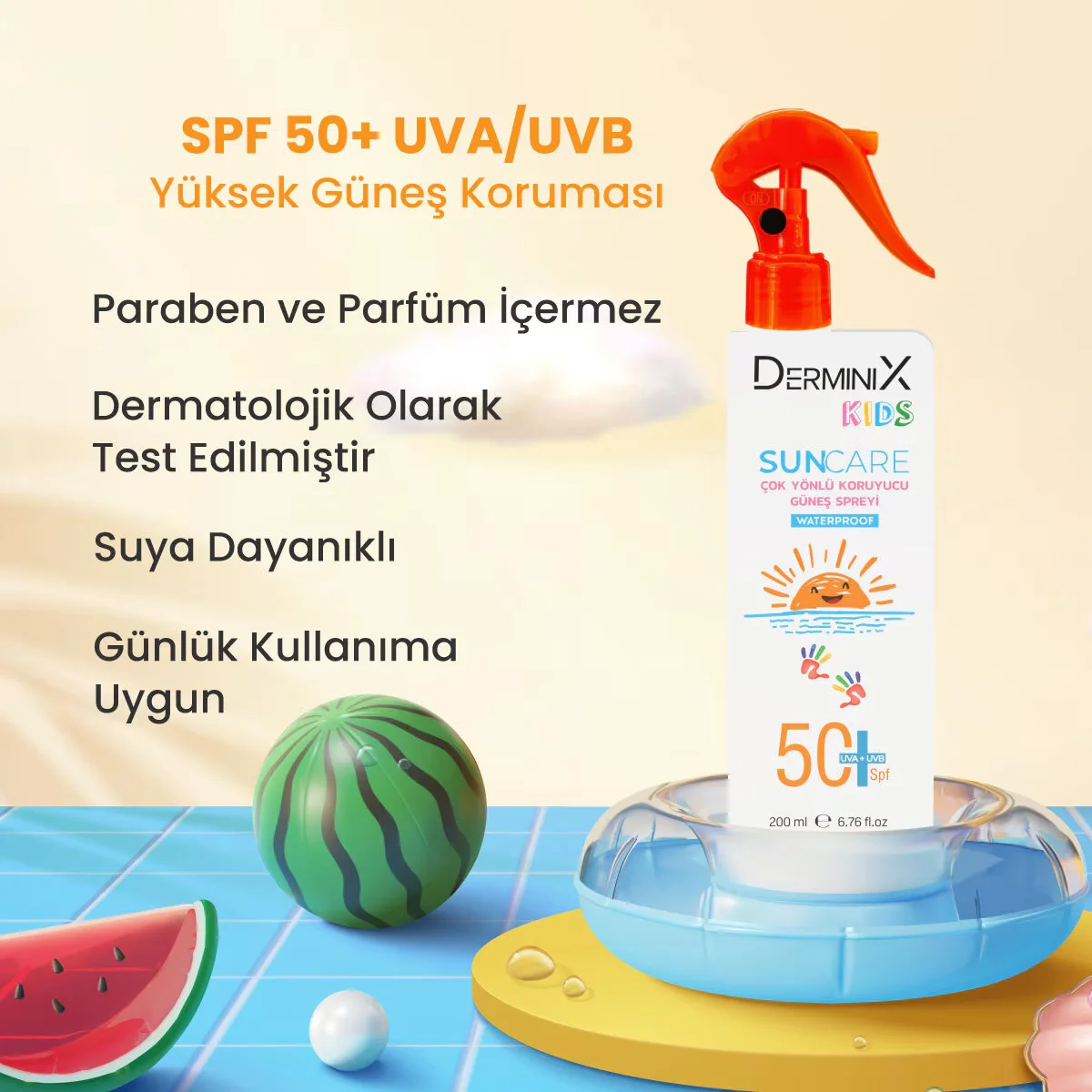 Derminix Kids Sonnencreme SPF 50 mit Aloe &amp; Sheabutter 200ml