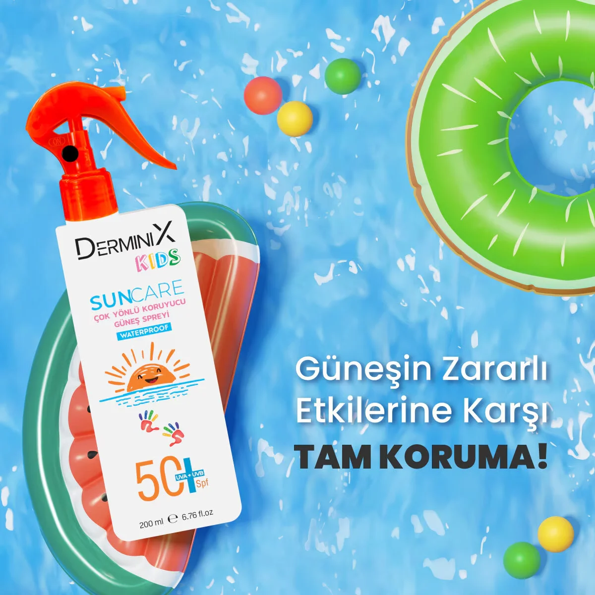 Derminix Kids Sonnencreme SPF 50 mit Aloe &amp; Sheabutter 200ml