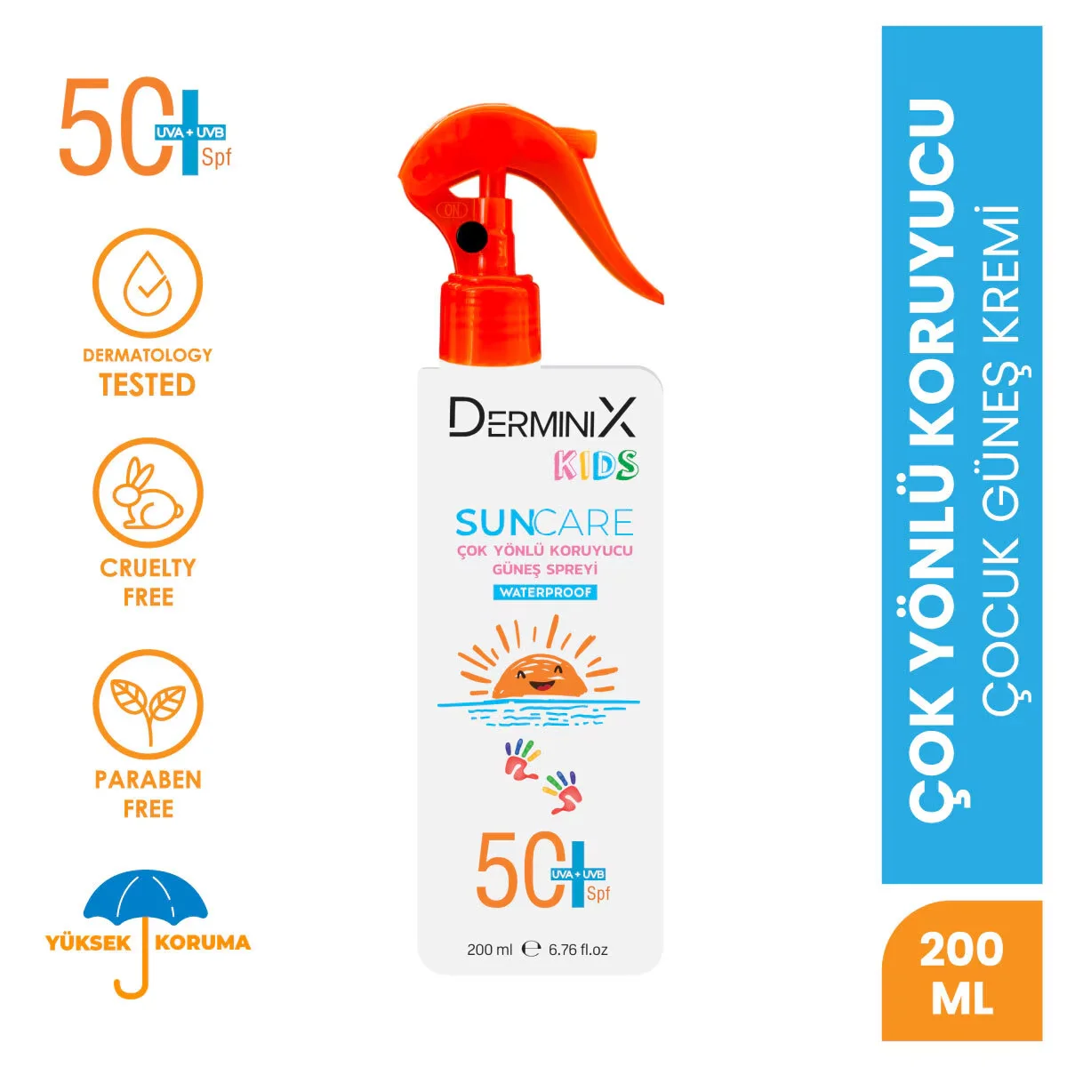 Derminix Kids Sonnencreme SPF 50 mit Aloe &amp; Sheabutter 200ml