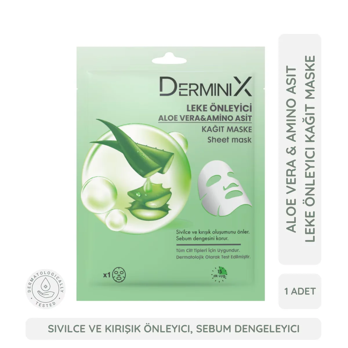 Derminix Aloe Vera Anti-Spot Mask with Amino Acids - 1 Piece