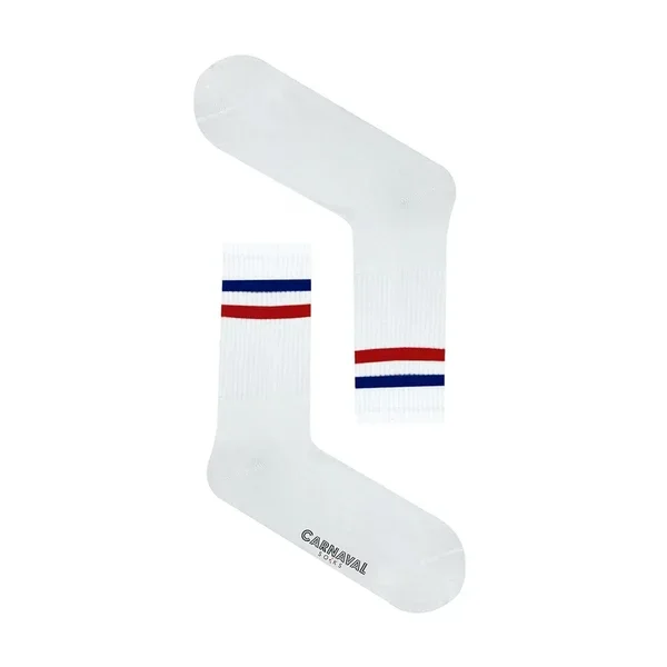 Carnaval Tennis Long Red Navy Blue Striped