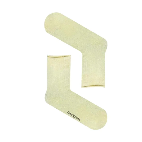 Carnaval Tennis Derby Bamboo Socks Elastic Free Cream