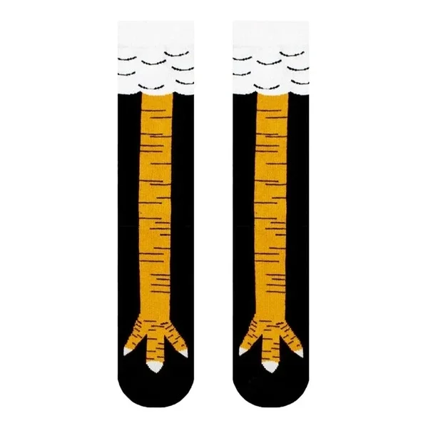 Carnaval Chicken Foot Design Cotton Socks - Fun & Comfy