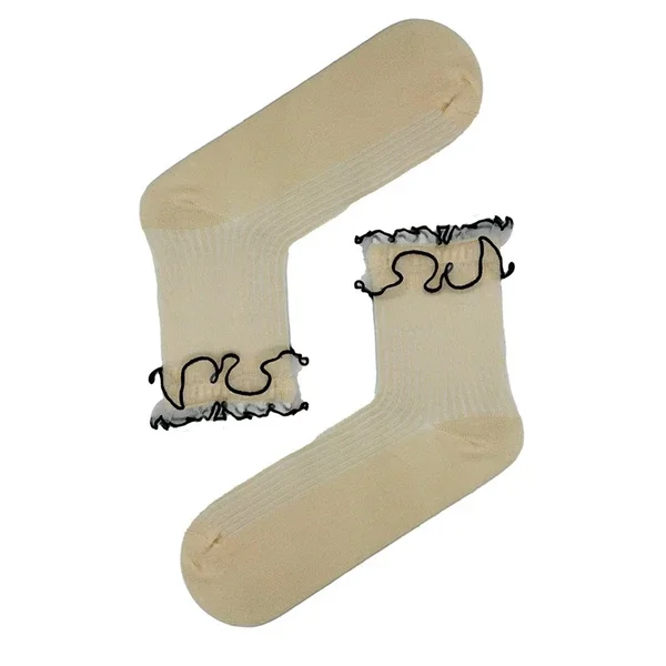 Carnaval Socks Tennis Ruffle Ecru