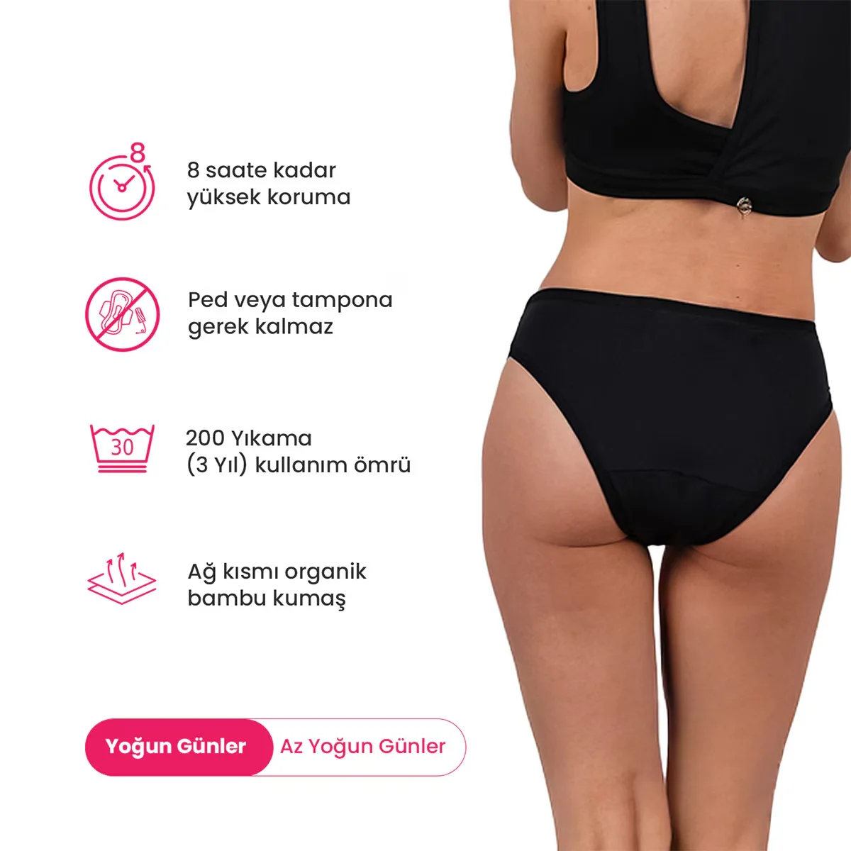 Peddon Jenny Maxi Saugfähige Menstruationsunterwäsche