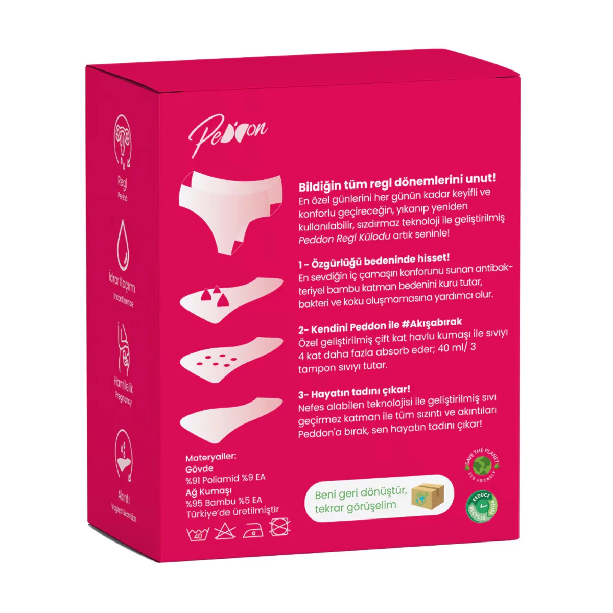 Almy Peddon Jenny Maxi Menstrual Panties - Eco-Friendly &amp; Absorbent