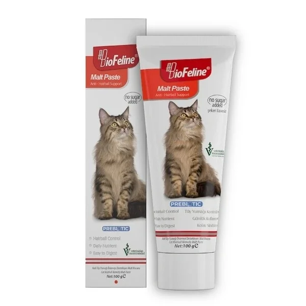 Biofeline Anti-Hairball Malt Paste for Cats - 100g Natural Care