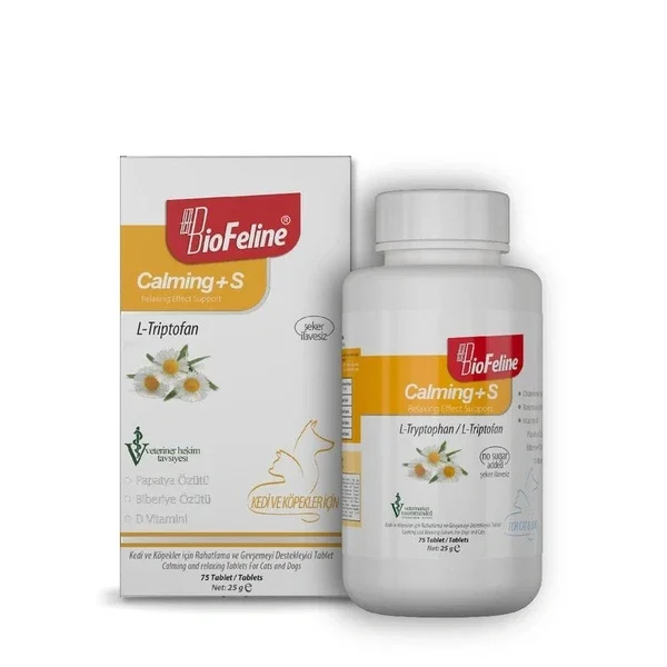 Biofeline Calming Tablets for Cats & Dogs - 75 Count