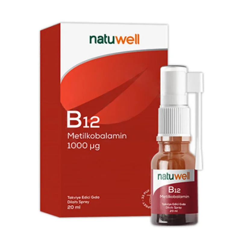 Natuwell B12 1000 ug Supplementary Food Sublingual Spray 20 ml
