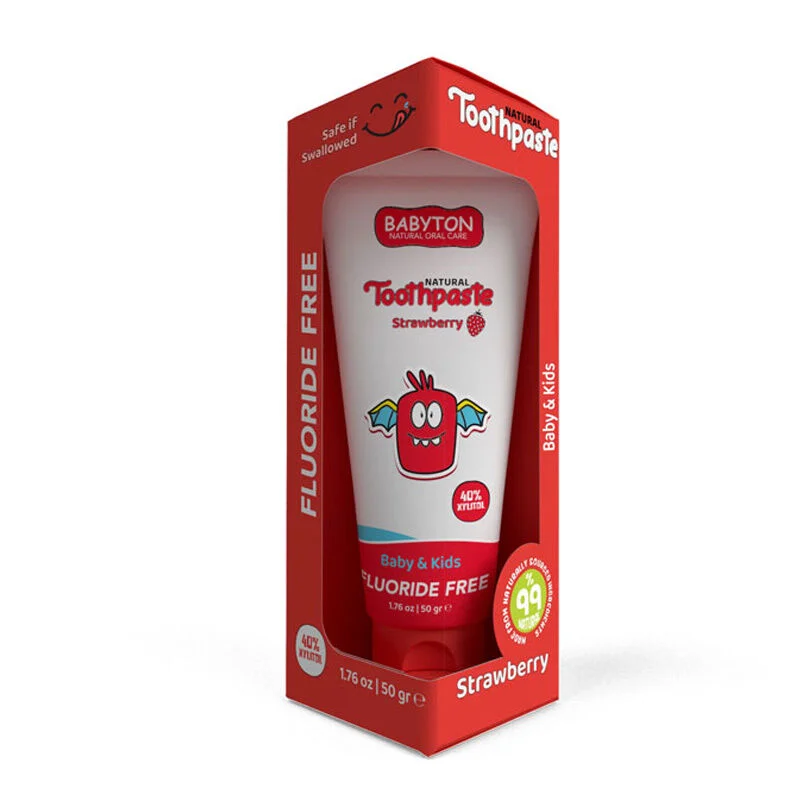 Babyton Organic Toothpaste For Babies And Children Strawberry Flavor 50 gr