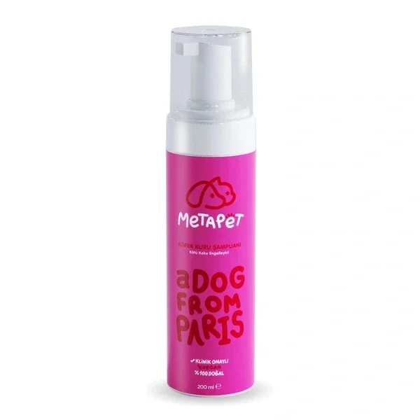 Metapet Odor Eliminating Dry Foam Dog Shampoo 200 ml (natural And Organic, Suitable For Puppies)
