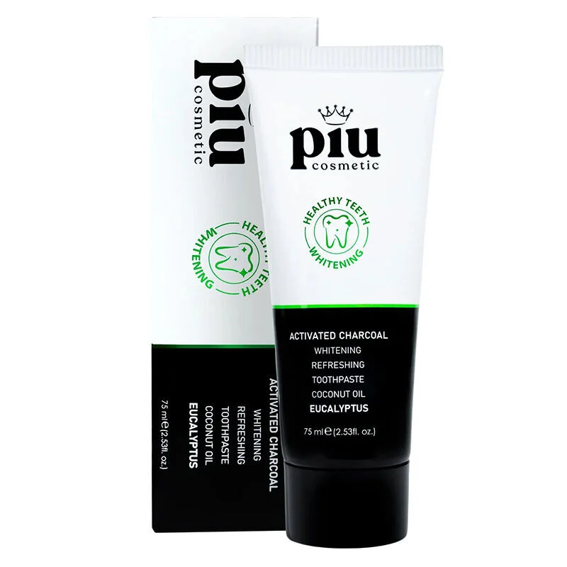 Piu Aktivkohle Zahnpasta - Aufhellend &amp; Frischer Atem 75ml