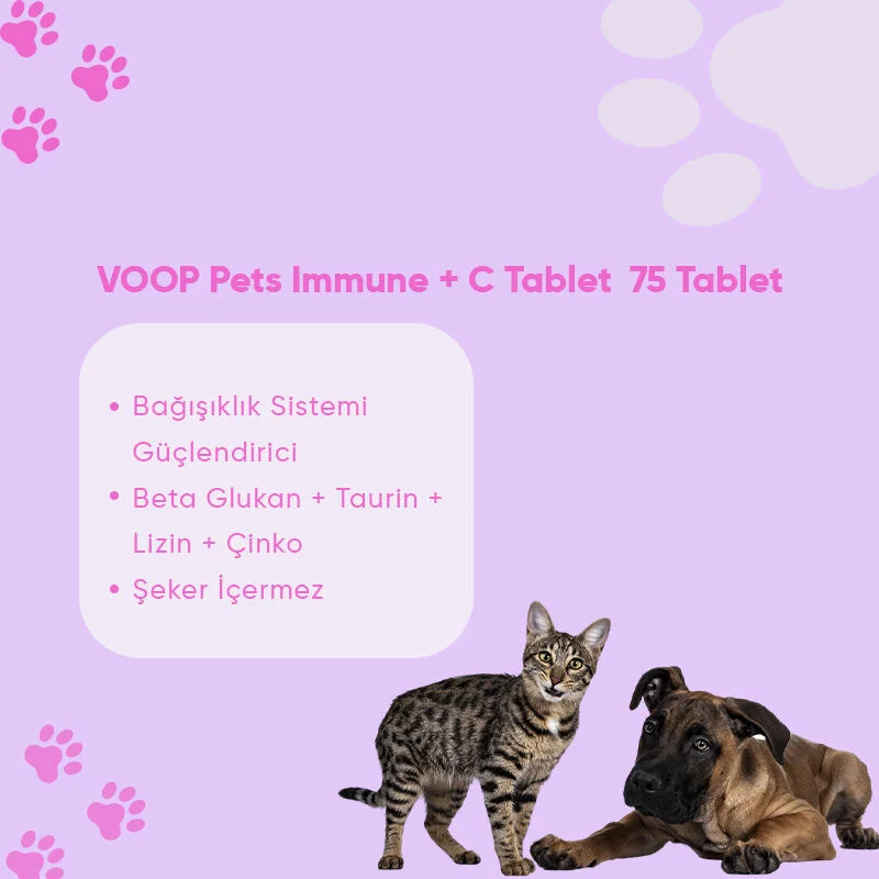 VOOP Immune Support Tablets for Cats &amp; Dogs - 75 Count