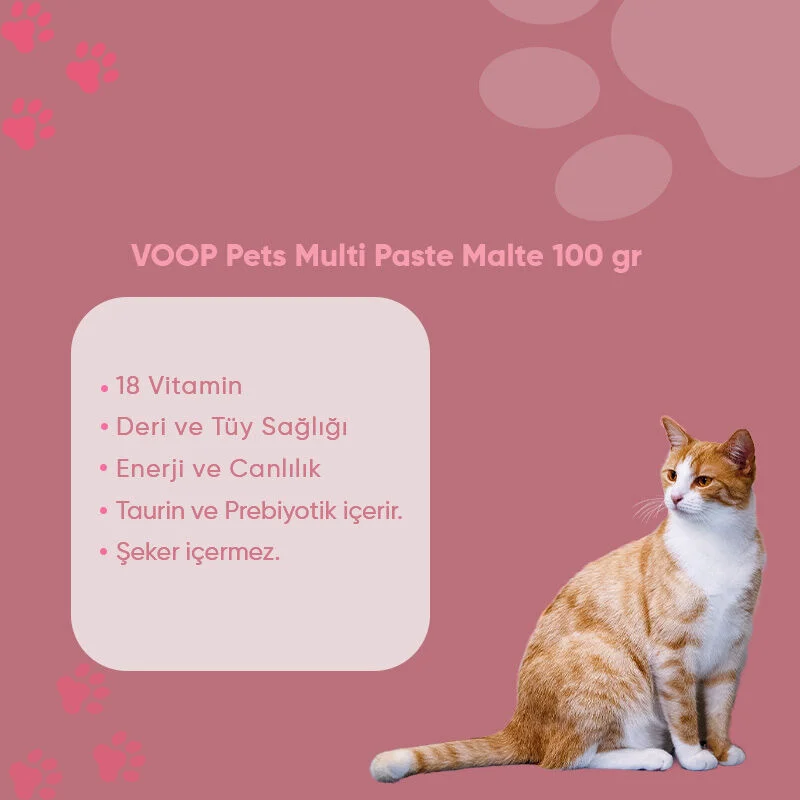 Voop Pet Cat Immune System Supporting Multivitamin Paste 100 gr