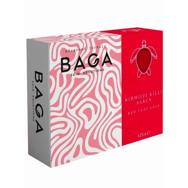 Мыло из красной глины Baga 125 г - антибактериальное для жирной кожи