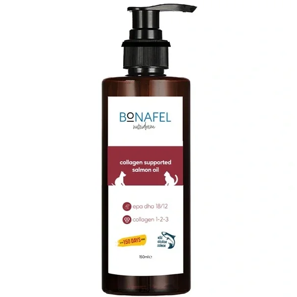 Bonafel Alaska Salmon Oil & Collagen for Cats & Dogs 150ml