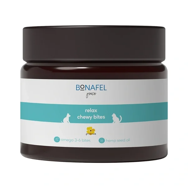 Bonafel Calming Tablets for Dogs & Cats - 50 Count Omega 3-6