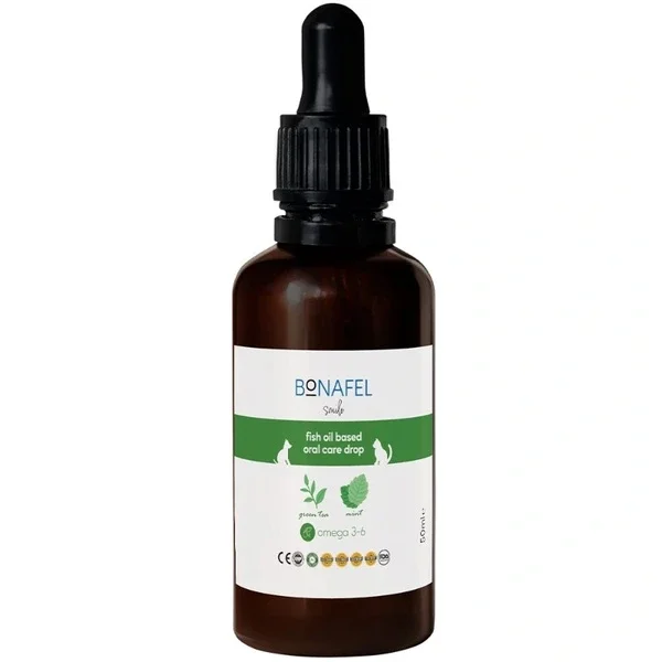 Bonafel Fish Oil Oral Health Drops for Cats & Dogs 50ml