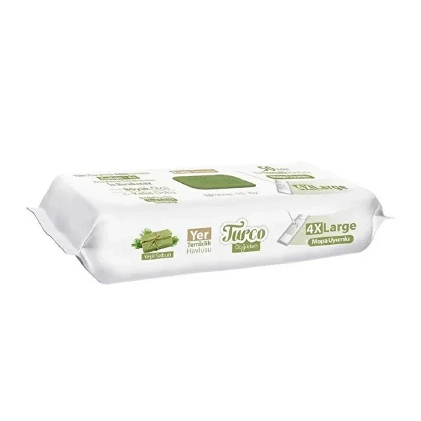Turco Nature Floor Cleaning Towels - 50 Pack with Green Soap