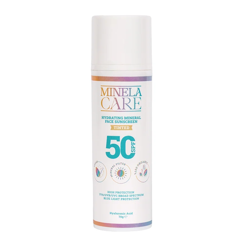 Minela Care Spf 50 tinted Moisturizing Face Sun Cream 70 gr