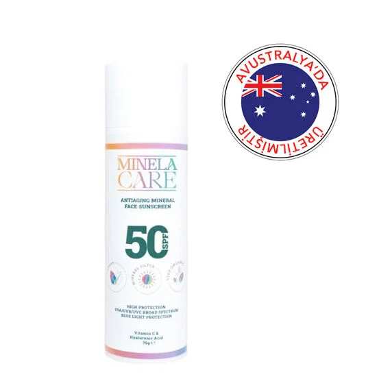 Minela Care Anti-aging Organic Mineral Filter Face Sun Cream Spf50+ 70 gr