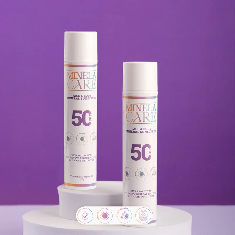 Minela Care Organic Mineral Filter Spf50+ Face And Body Sun Cream 110 gr