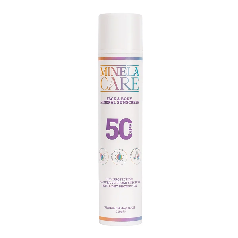 Minela Care Organic Mineral Filter Spf50+ Face And Body Sun Cream 110 gr