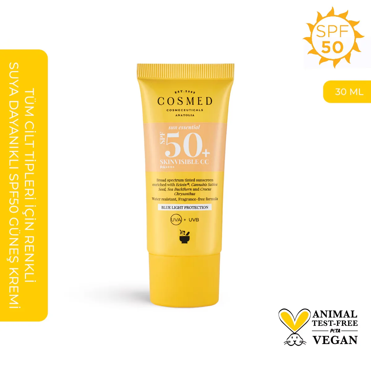 Cosmed Sun Essential Spf50+ Skinvisible cc Cream 30 ml