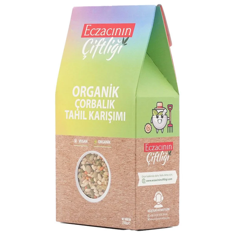 خليط حبوب حساء عضوي 250 جرام من مزرعة الصيدلي Eczacının Çiftliği