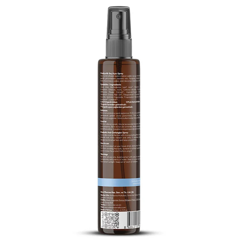 Alls Biocosmetics Organic Prebiotic Easy Combing Hair Opening Spray 140 ml