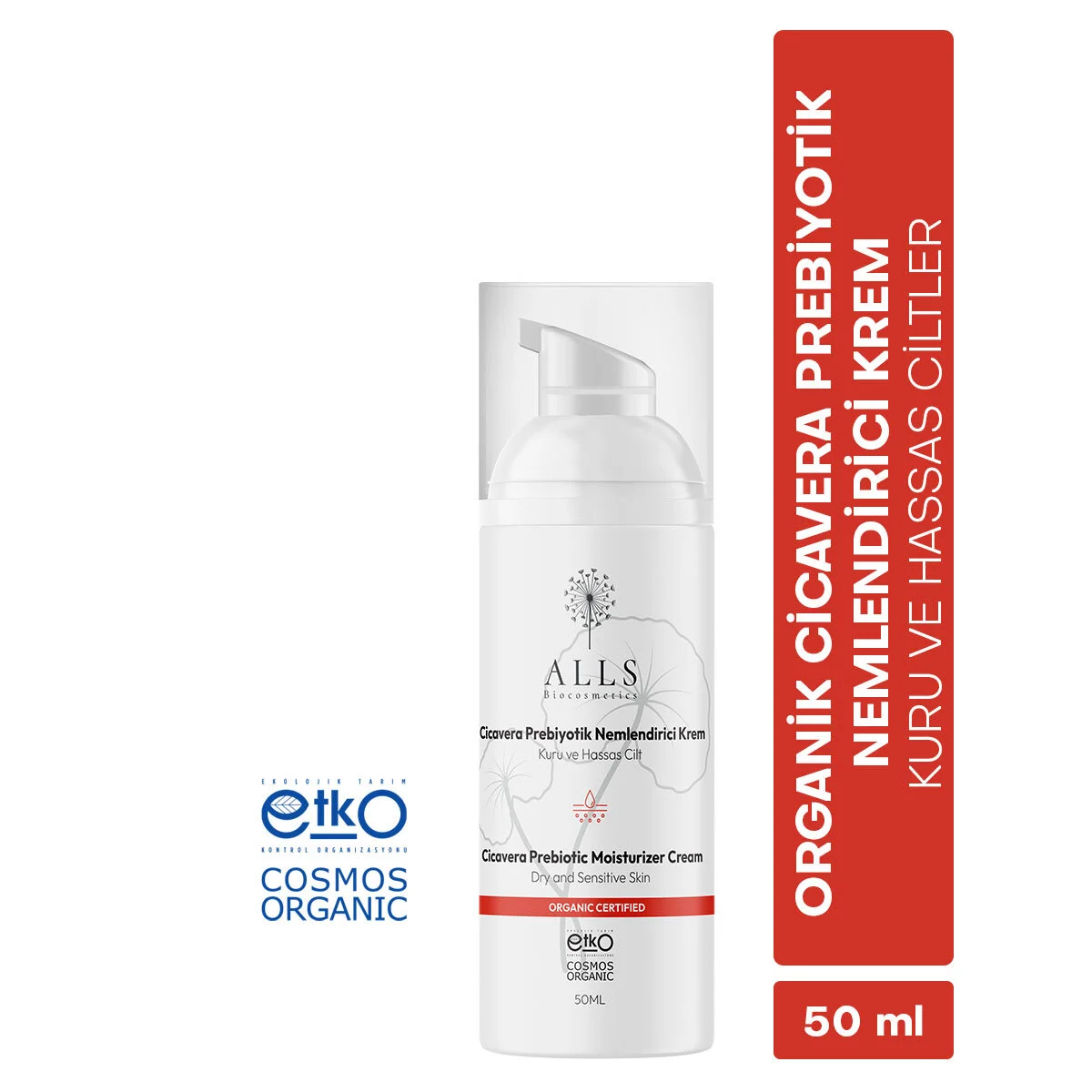 Органический увлажняющий крем Cicavera с пребиотиками 50 мл от Alls Biocosmetics