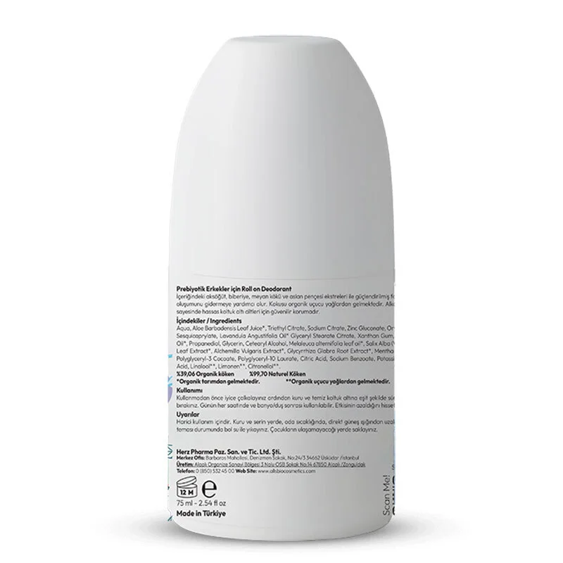 Alls Biocosmetics Bio Präbiotisches Deodorant für Männer 75ml