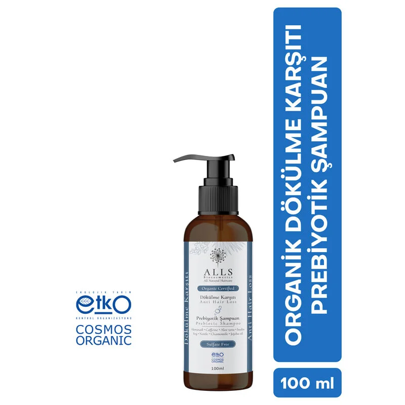 Alls Biocosmetics Bio Präbiotisches Anti-Haarausfall Shampoo 100ml