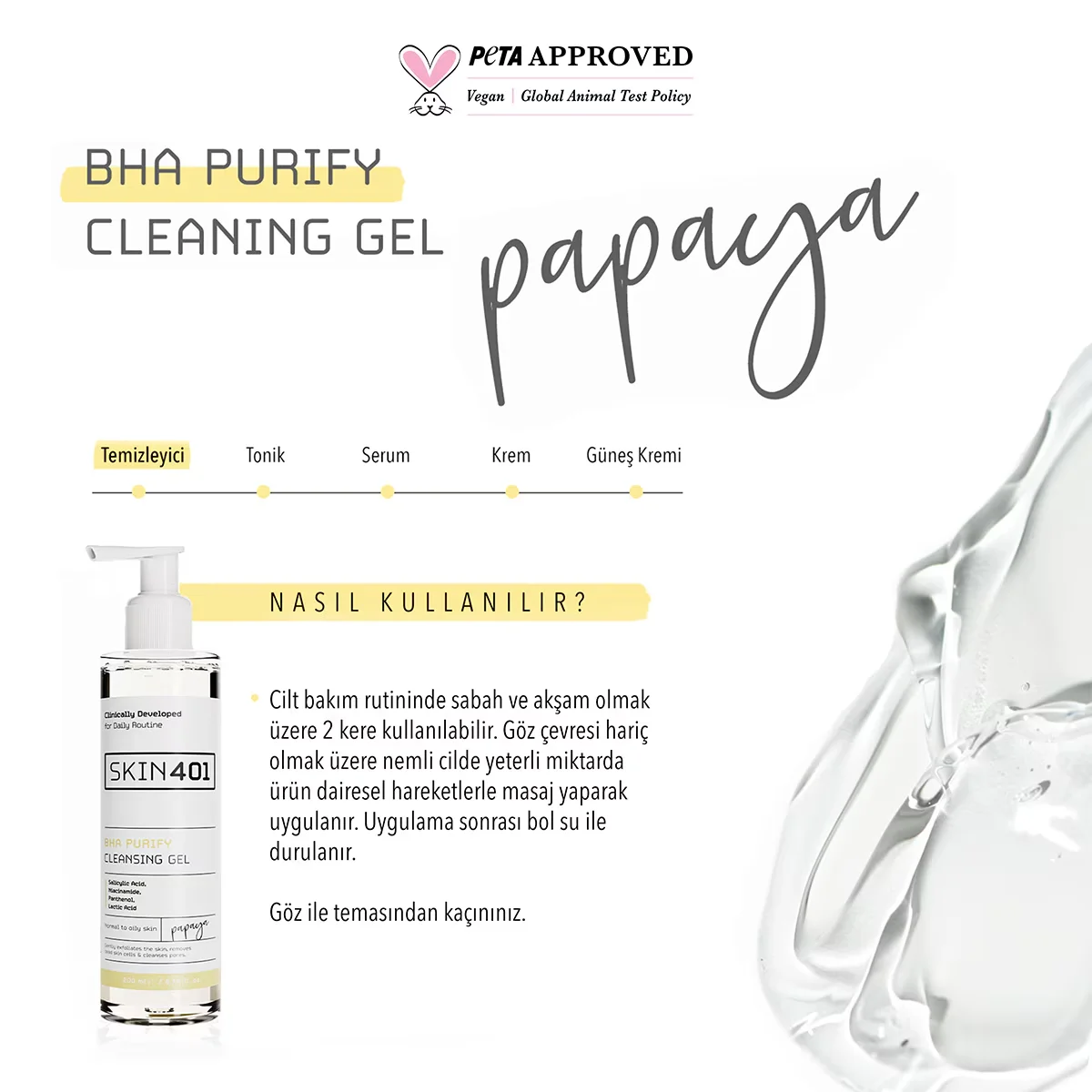 Гель для умывания Skin401 BHA Purify 200 мл