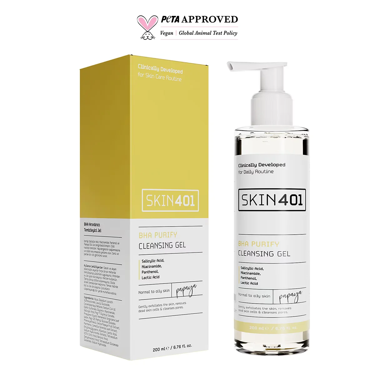 Гель для умывания Skin401 BHA Purify 200 мл