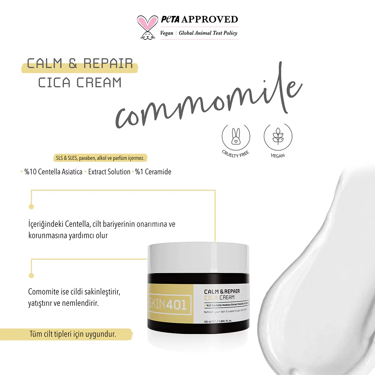 Крем для кожи Skin401 Calm and Repair Cica 50 мл