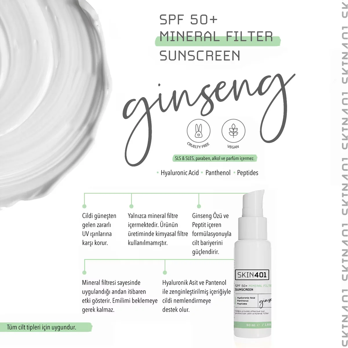 Skin401 SPF 50+ Mineral Sonnencreme - 50ml
