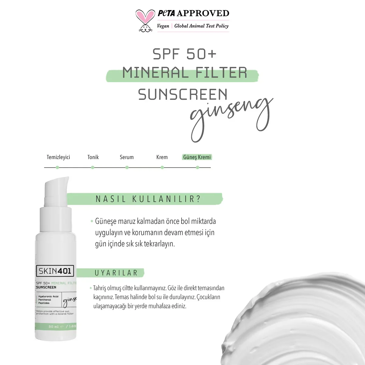 Skin401 SPF 50+ Mineral Sonnencreme - 50ml