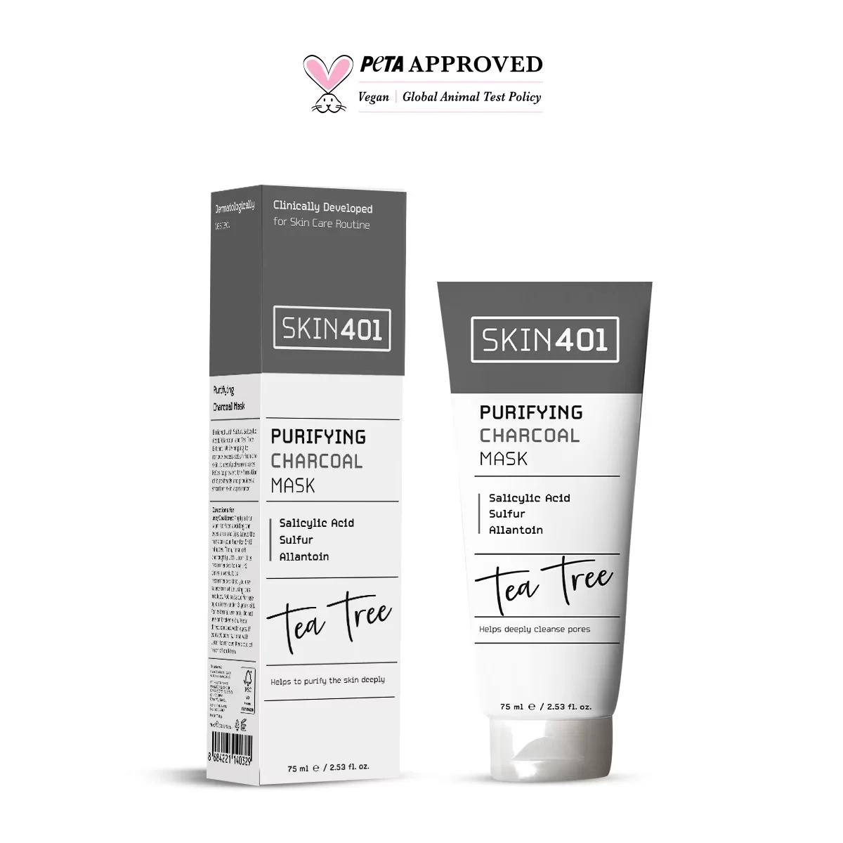 Skin401 purifying Charcoal Mask 75 ml
